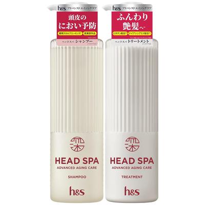 Hs Deep Head Spa Advanced Aging Care Shampoo Treatment Pump Set 435g + H S
