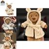 Adorabile Accappatoio Orso Peluche Giocattolo Morbido Bambola Confort Ideale Per Bambini E Adulti
