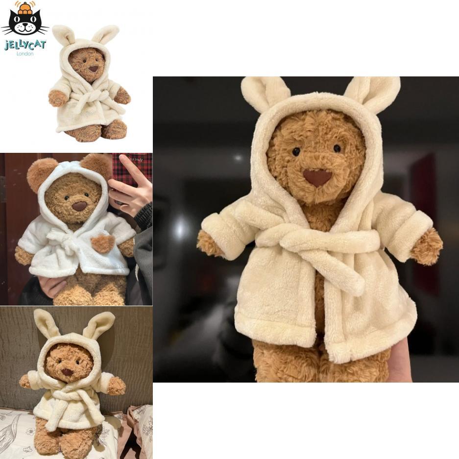 Adorabile Accappatoio Orso Peluche Giocattolo Morbido Bambola Confort Ideale Per Bambini E Adulti