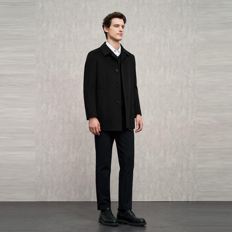 EMZ Erdos Men's Wool & Cashmere Blend Lapel Coat