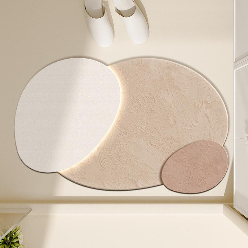 Quick-Dry Diatomaceous Earth Bathroom Mat - Water-Absorbing, Easy-Clean Foot Mat for Toilets