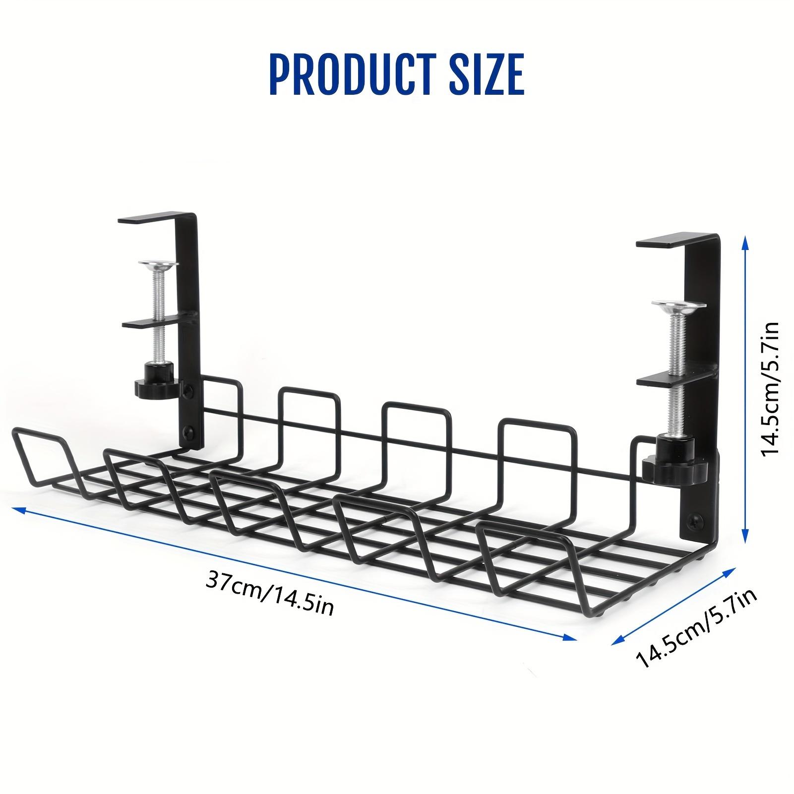 

Подстольный лоток для укладки кабелей, стойка для хранения кабелей без отверстий, прочный проволочный органайзер для принадлежностей для дома и офиса