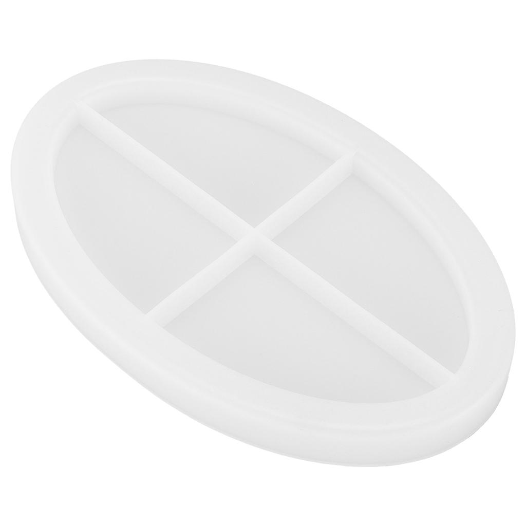 Epoxy Resin Casting Fruit Tray Mold Silicone Decorative Tray Plate DIY Mold AccessoryOval Smooth Tray Mould
