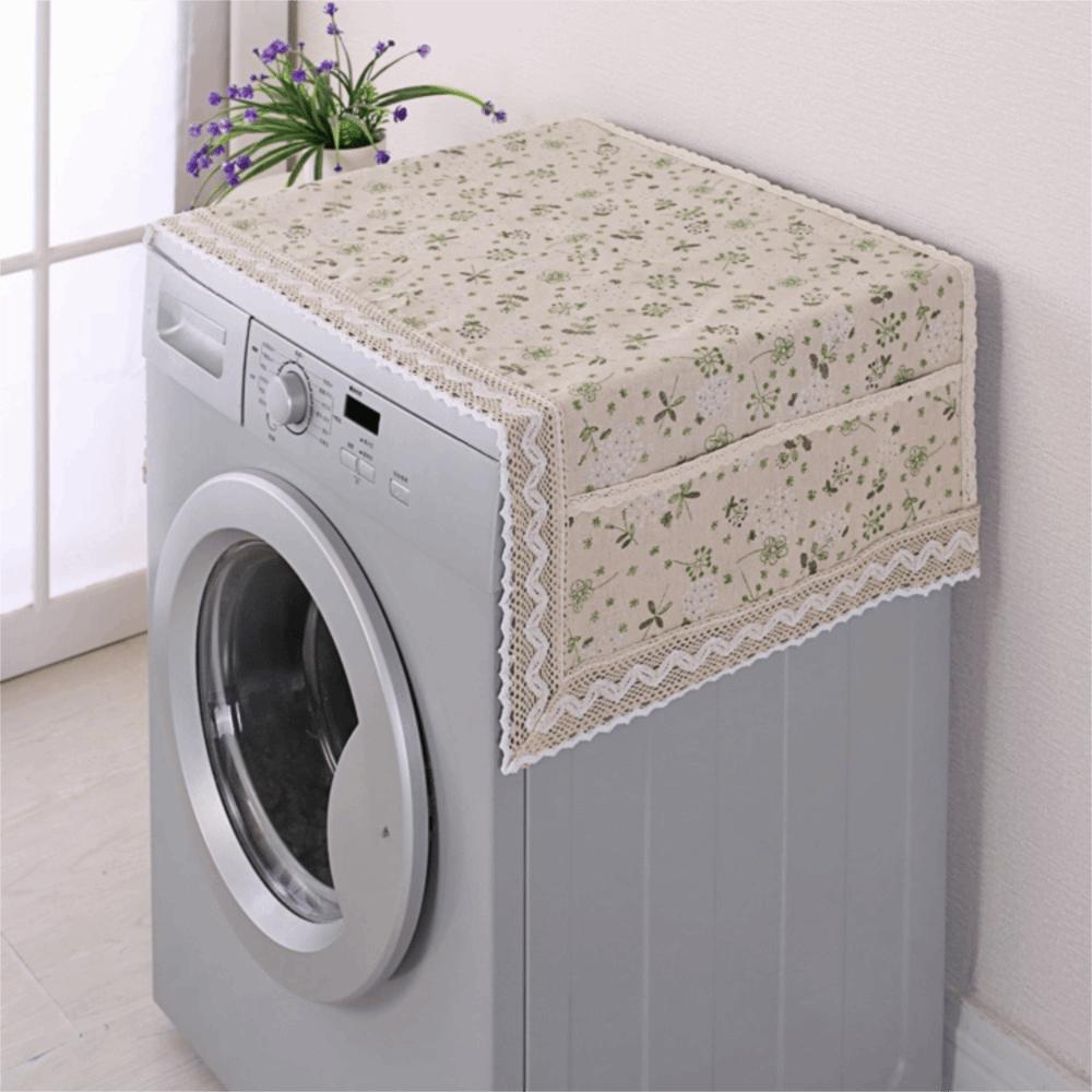 Cotton Linen French Door Refrigerator Cloth Washing Machine Cover Towel Home Decorations