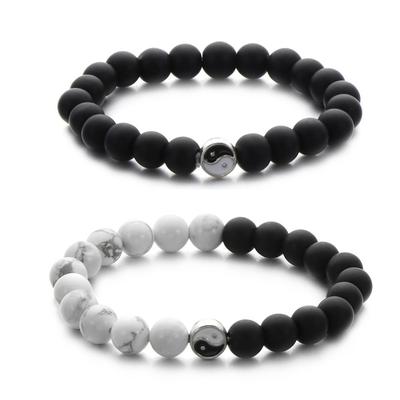 Fashion Accessories Best Friends Gift Braided Hand Rope Yin Yang Charm Pendant Bracelet Wristband