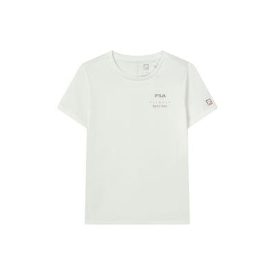 Athletics Sorona Fashion Solid Color Casual Sports Round Neck High Elastic Short Sleeve T-Shirt Women T-Shirts White A11W221110FWT