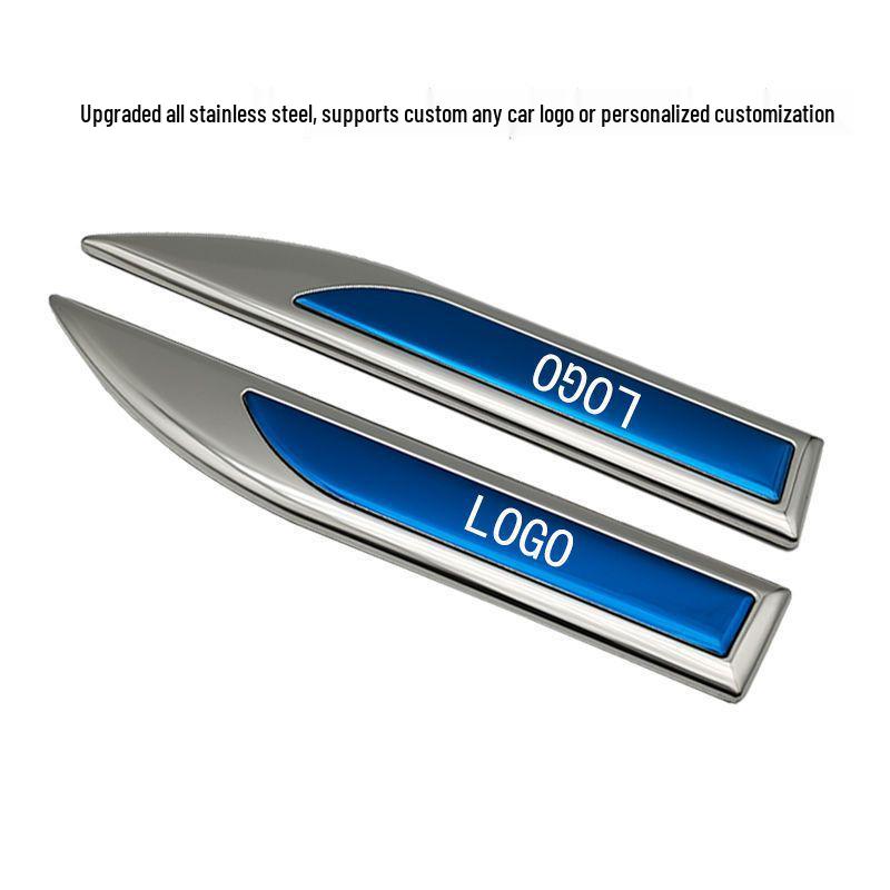 Hyundai Reina Metal Bright Side Fender Decal – Custom Car Logo Decoration