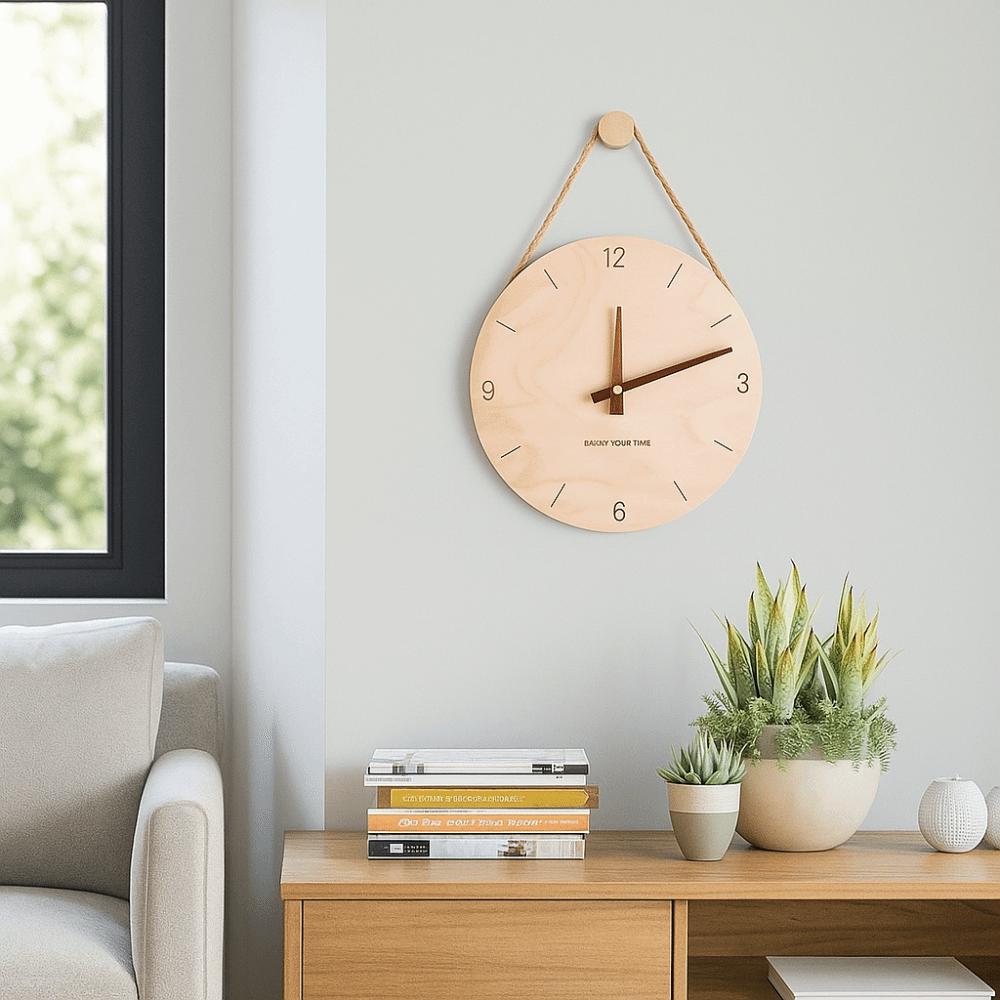 Round Scale Clock Hanging Aesthetic Clock Home Decor Wall Clock Bedroom