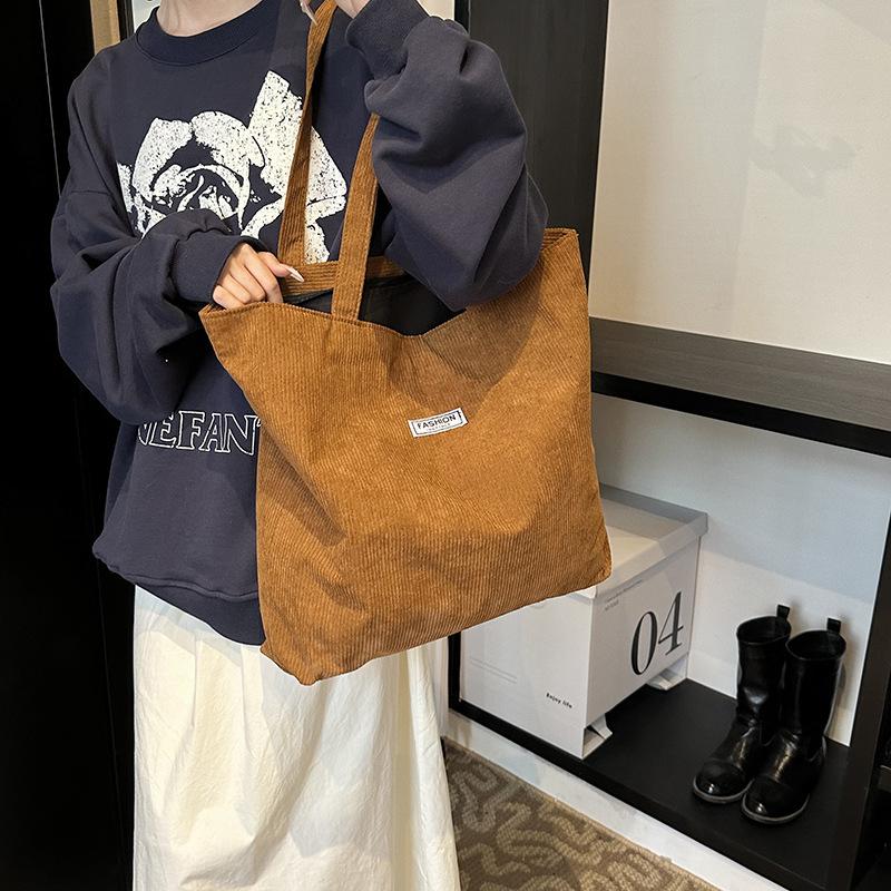 Women's Bag Corduroy Large-capacity Tote Bag Women's New Shoulder Bag Underarm Bag Handbag