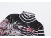 2025 Autumn Women's Sexy Mesh See-Through Print Top & High Waist Casual Pants Set