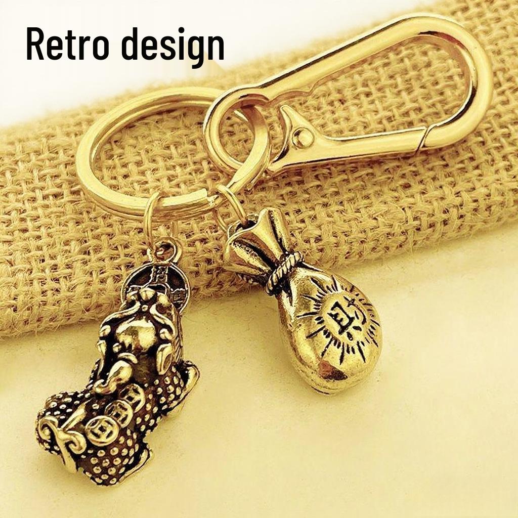 Fortune Keychain: Wealth-Attracting Pixiu & Zodiac Pendant for Road Safety