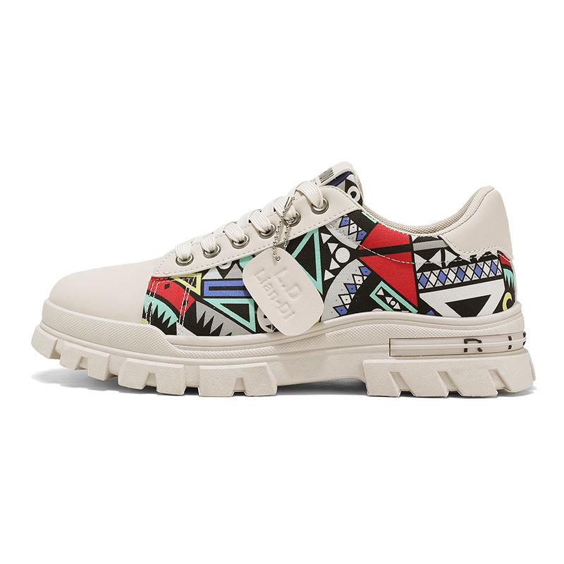 Höst Vår Nya Herrskor Mode Personlighet Trendiga Skor Låg Topp Plattform Casual Enkla Skor Arbete Sport Brädskor