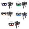 2 Part Set Elegant Half Face Pretend Disguises Thin Plastic For Halloween Parties & Celebratory Gatherings