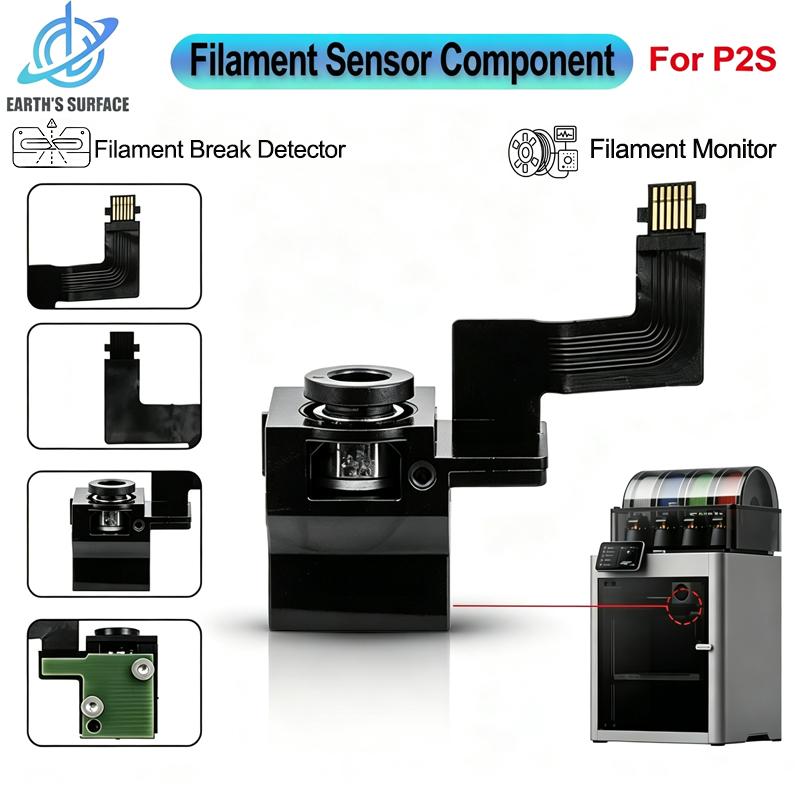 P2S Filament Sensor Component, 3D Printer Extruder Hall Sensor Upgrade, Precise Filament Runout Detection Printing Accessories Set