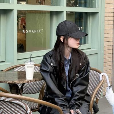MAISON246 SIGNITURE BIGLOGO OVERFIT BALLcap schwarz DENIM