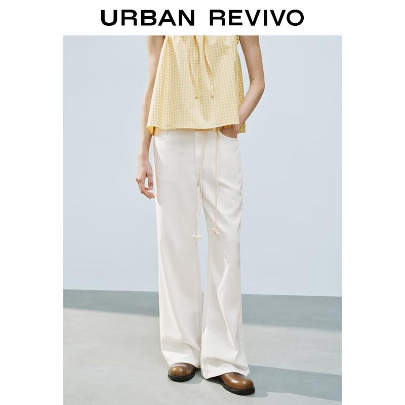 UR 2025 Women's Beaded Belt Wide-Leg Boho Casual Pants UYL850076