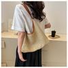 Women's Retro Woven Tote Bag Large Capacity Shoulder Underarm Bag Summer Beach Handbag