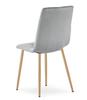LIBRA chair - light gray velvet / wood color legs x 2