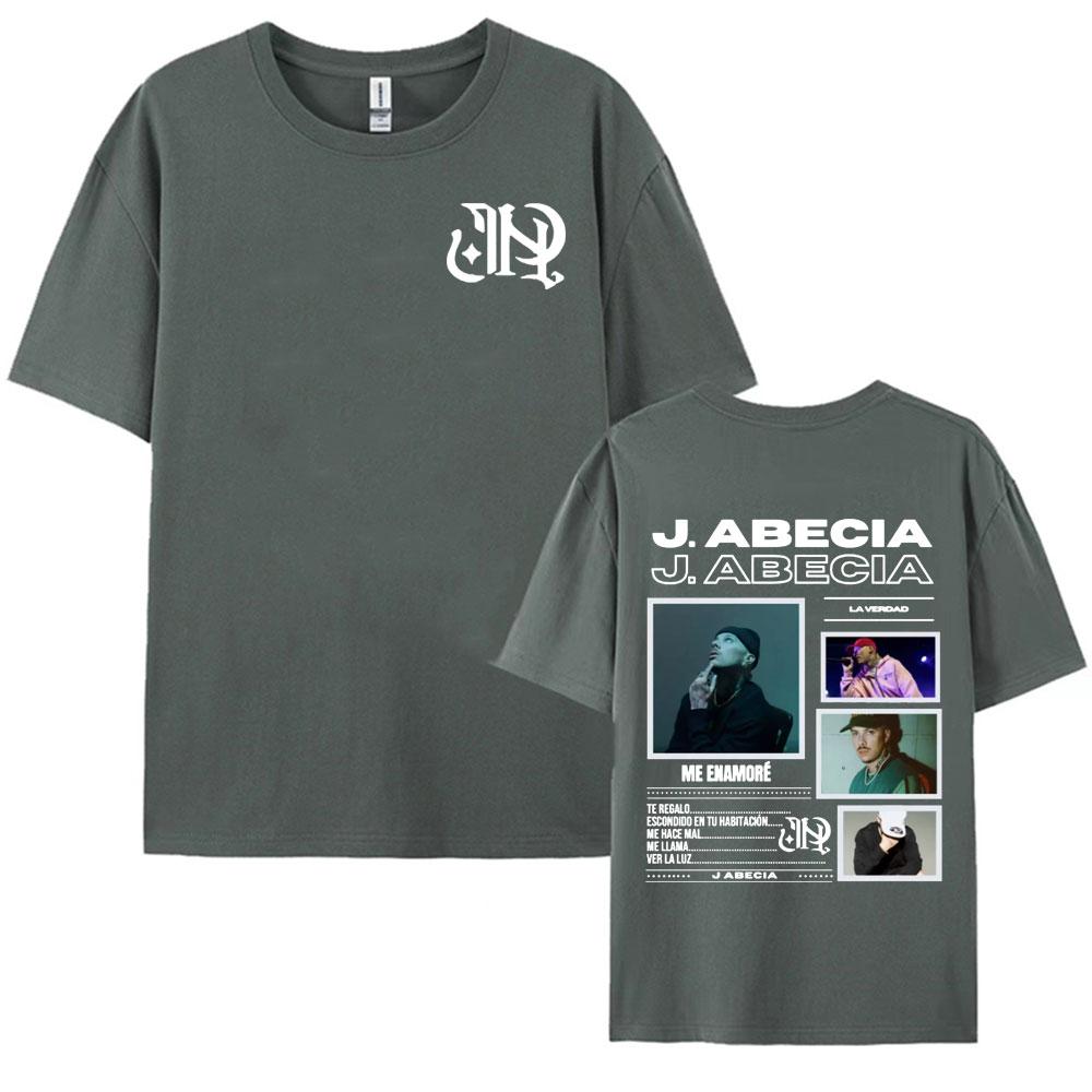 Rap Singer J Abecia La Verdad Album Tour Pattern Tshirt Mens Fashion Hiphop Music Tshirt Oversized Pure Cotton Tshirt