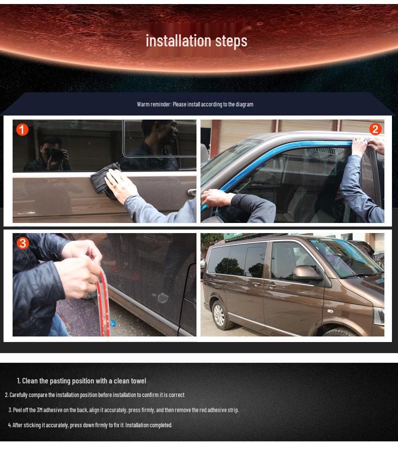 Otai Custom Window Trim for Honda Lingpai: Upper and Center Pillar Bright Strips