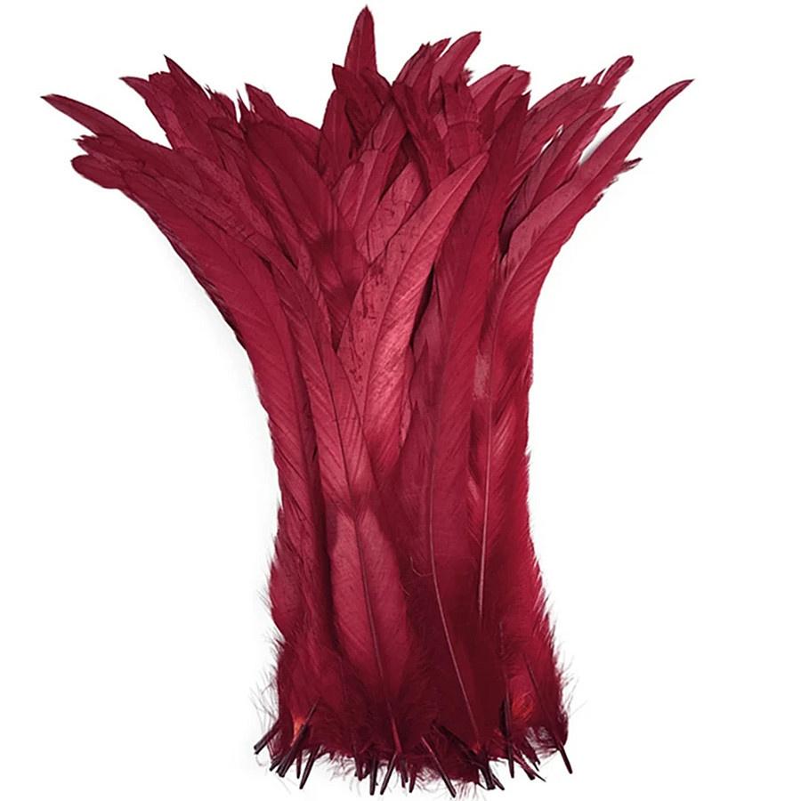 

10/100Pcs 25-30cm Natural Rooster Feathers DIY Crafts Sewing Christmas Plume Party Feather Handmade Wedding Decor Accessories 25-30cm-10Pcs