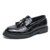 BigSize Tassel Leather FootPairs for Men SpringSeason and FallSeason BrandNew Gentle Patent Leather Tassel FootPairs for Men 46 Retro British