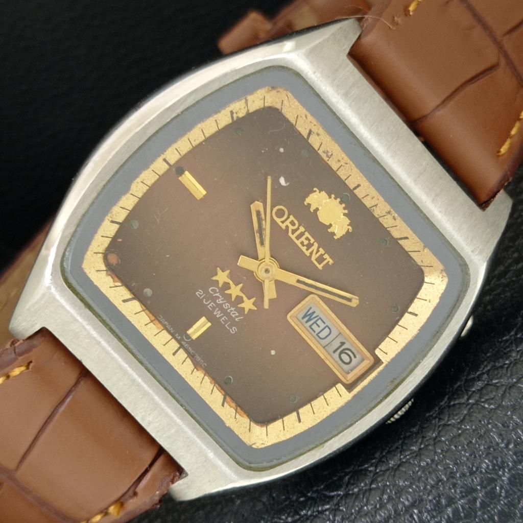 

ВИНТАЖНЫЕ ORIENT CRYSTAL АВТОМАТИЧЕСКИЕ 46941 ЯПОНИЯ МУЖСКИЕ ОРИГИНАЛЬНЫЕ ЧАСЫ С ЦИФЕРБЛАТОМ a704903-1