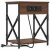 Nightstand Brown Oak Effect 41 X 31 X 51 Cm Engineered Wood