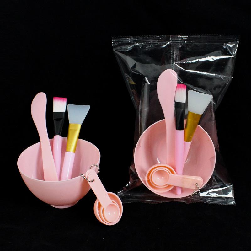 Set da 7 pezzi Pennello Viso Ciotola per Maschera Cucchiaio Pennello per Maschera Bastoncino Strumenti di Bellezza Fai da Te Mescolanza Prodotti per la Cura della Pelle Trucco Donna Pennello in Silicone