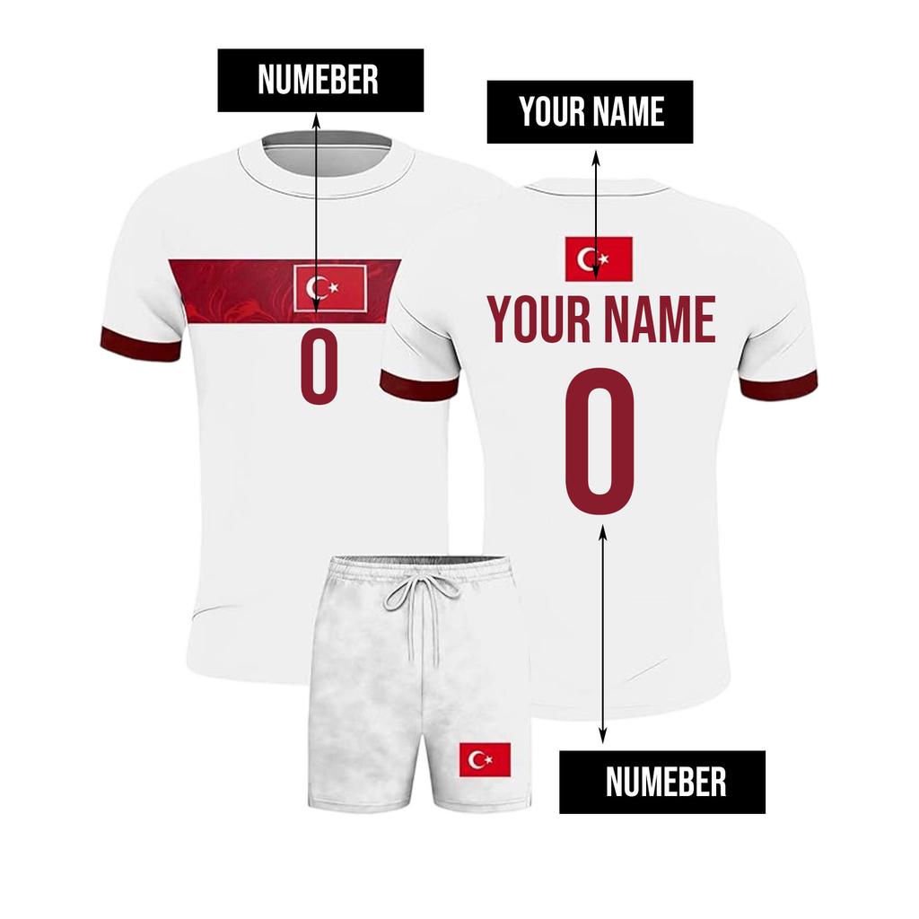 Men's Two Piece Soccer Jersey Set Short Sleeve Shirt and Shorts Lightweight Breathable Athletic Sportswear for Training and Competition