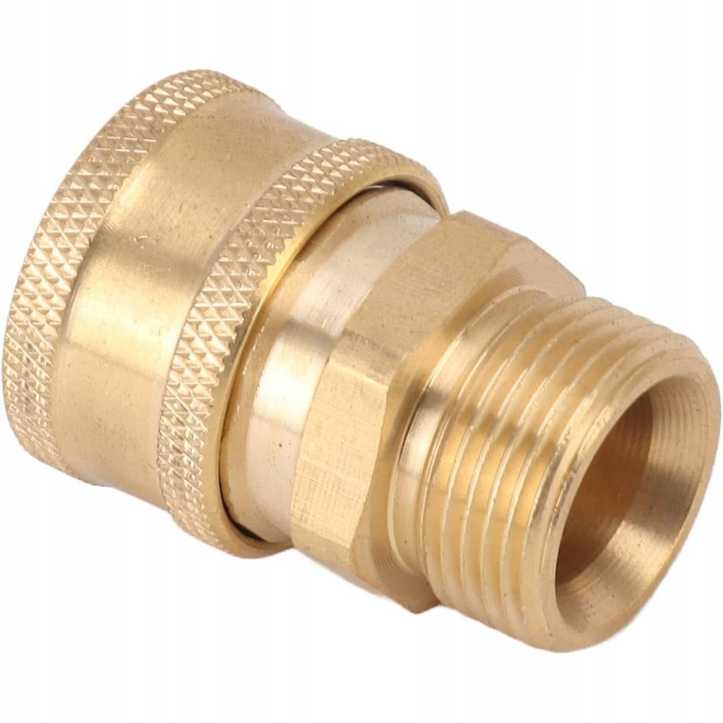 Rosfix Adaptor Rotativ M22x1.5 la 3/8 Quick Connect – Rezistență Ridicată la Presiune 4000 PSI | Inox + Alamă | 30 l/min | 90°C