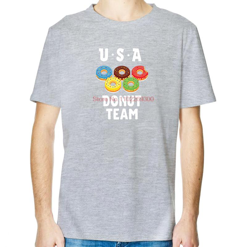 Usa Donut Team Fashion Funny Printed TShirt Summer Tops TShirt New Arrival Goods Short Sleeve TShirt Cotton Mens TShirts