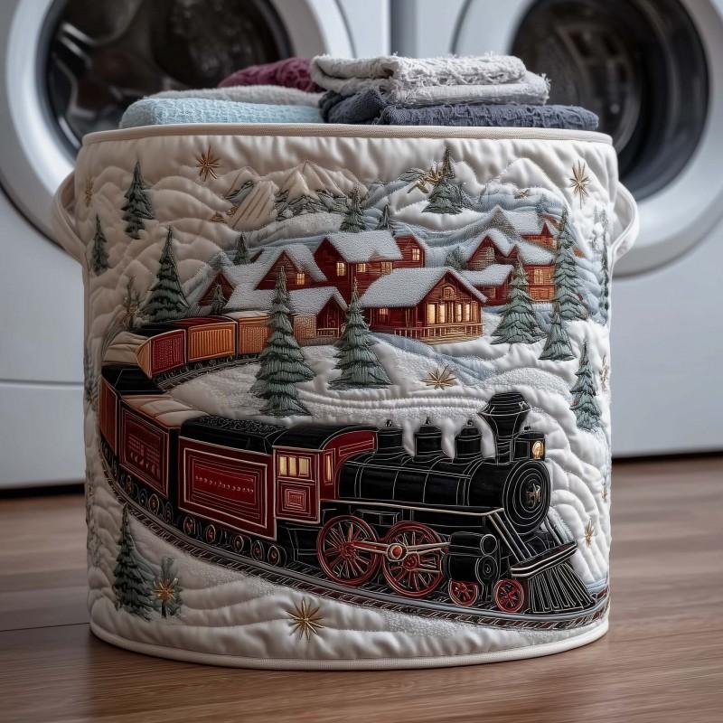 Quilted Cotton Laundry Basket Storage Organizer Clothes Dirty Home Organization