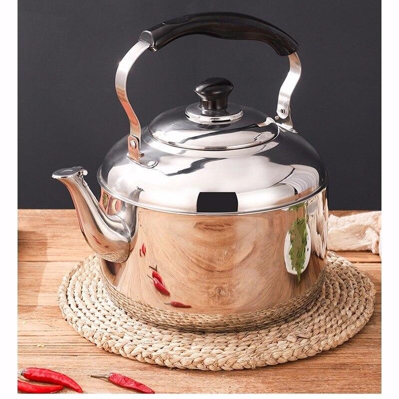 Stainless Steel Kettle Thick Kettle Large Capacity Induction Kettle Gas Kettle Gas Kettle 4L Kettle Camping Kitchen | Water Kettles