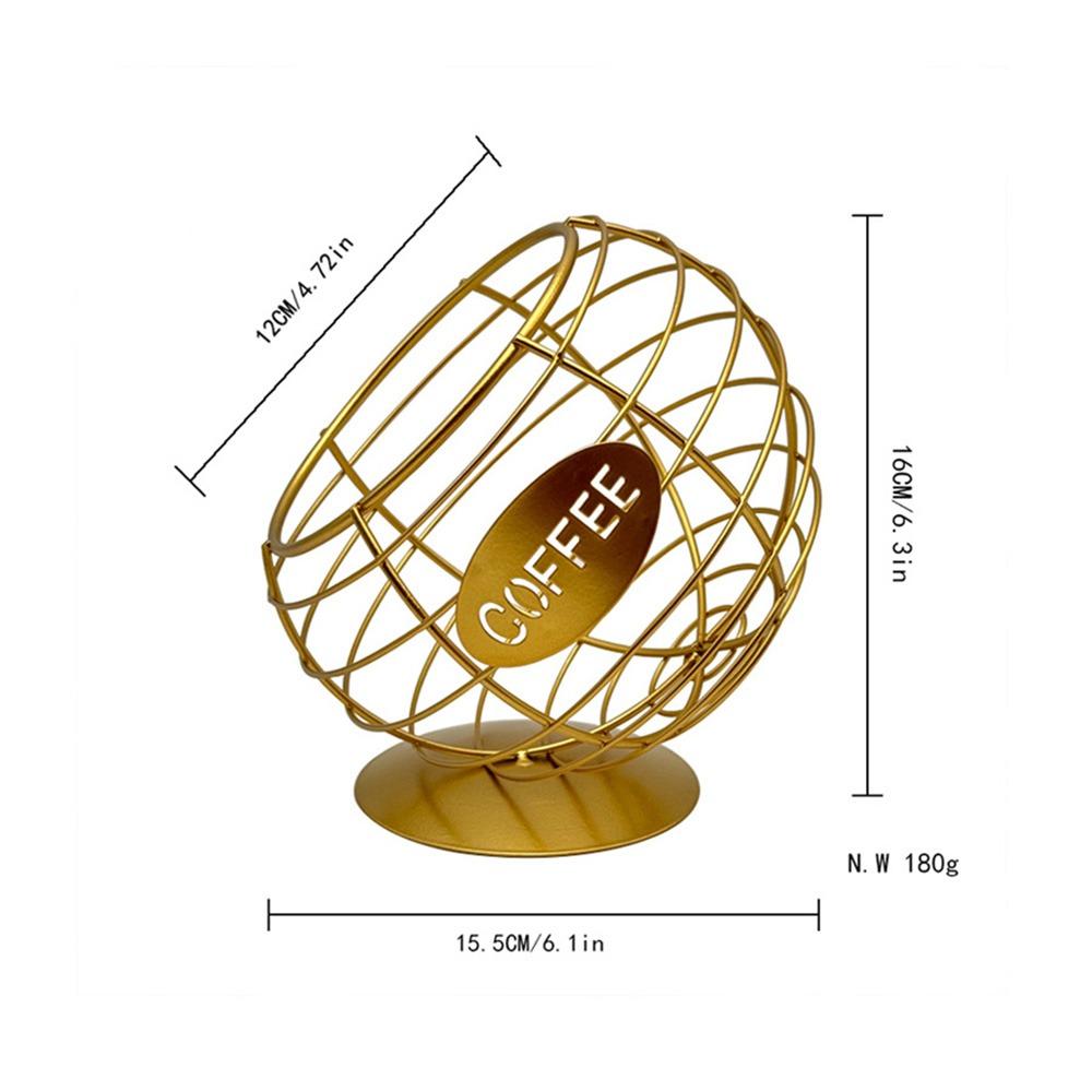 Wire Basket Coffee Pod Holder Multicolor Desktop Organizer Container Coffee Pod Organizer Cafe