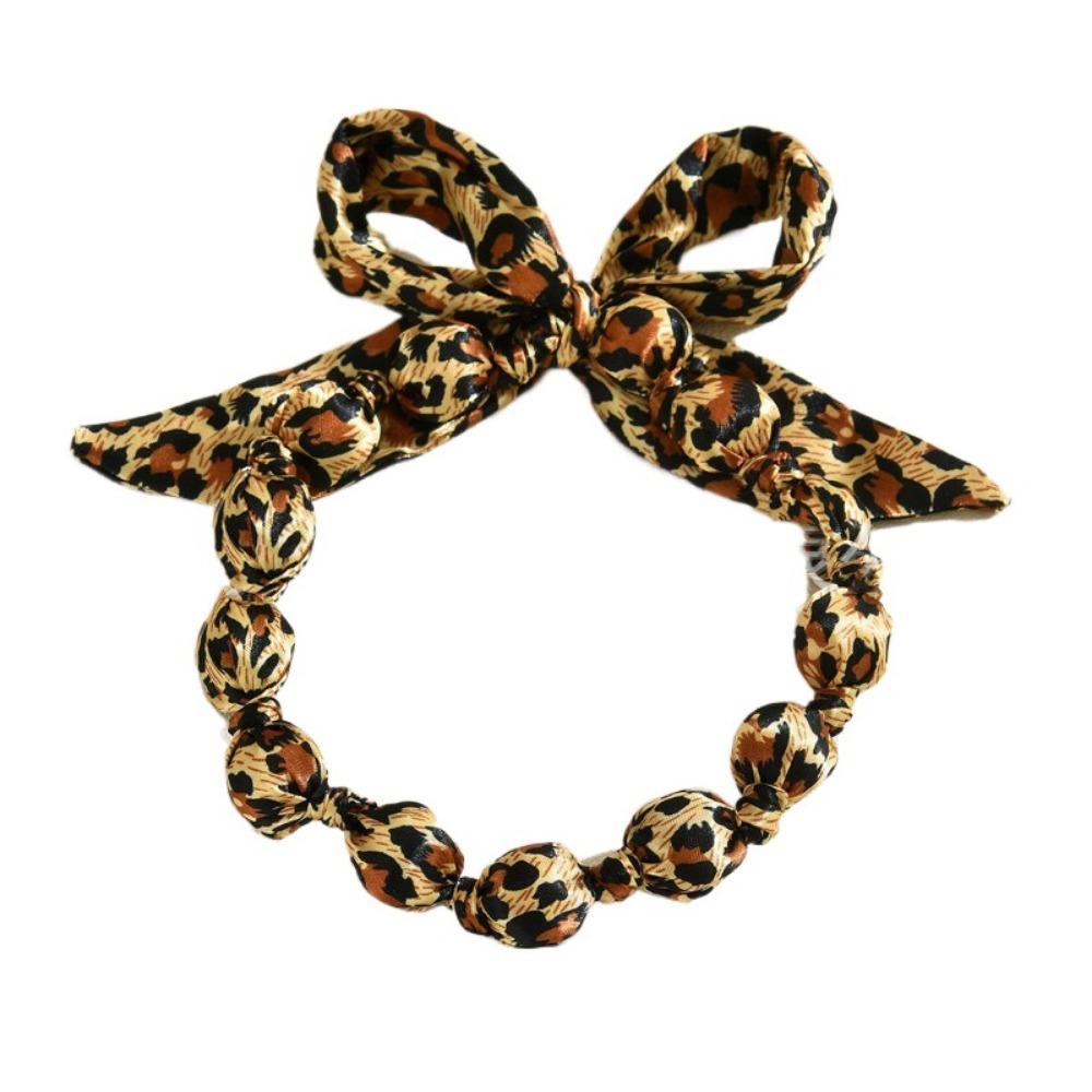 

Bohemia Style Boho Style Neckerchief Bowknot Retro Leopard Print Choker Headbands Style 1