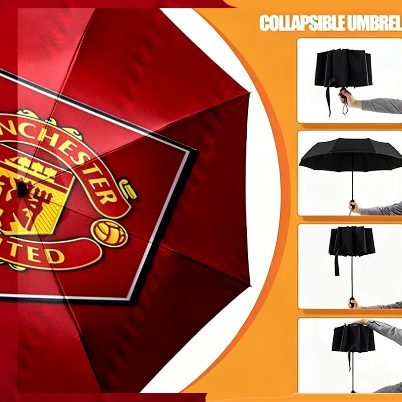 Football United F.C Print Umbrella Automatic Opening/ Closing - Portable Foldable Design - Daily use for Travel/Outdoor - Gift for Birthday