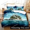 3D Print World Turtles Turtle Island Bedding Set Duvet Cover Bed Set Quilt Cover Pillowcase Comforter king Queen Size Boys Adult