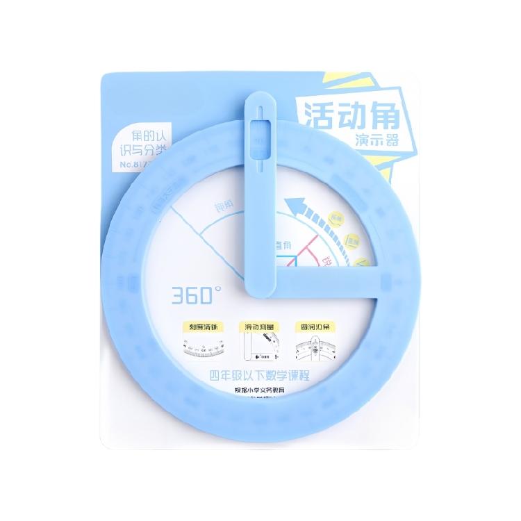 

Professional Plastic Protractor for Technical Drawing 360° Flexible Arm Nonslip Base School Laboratory Essential синій