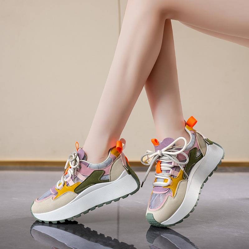 2025 New Thick-soled Argan Shoes Casual All-board Shoes Summer Breathable Sports Casual Women's Shoes