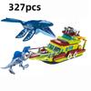 Jurassic Dinosaur Rescue Adventure Building Set With Movable T-Rex Figure Sturdy Tree House & Rescue Truck Model Building Blocks