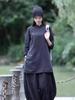 2026 Spring/Summer Retro Frog Button Cotton Linen Mid-Length Zen Tea Ceremony Top