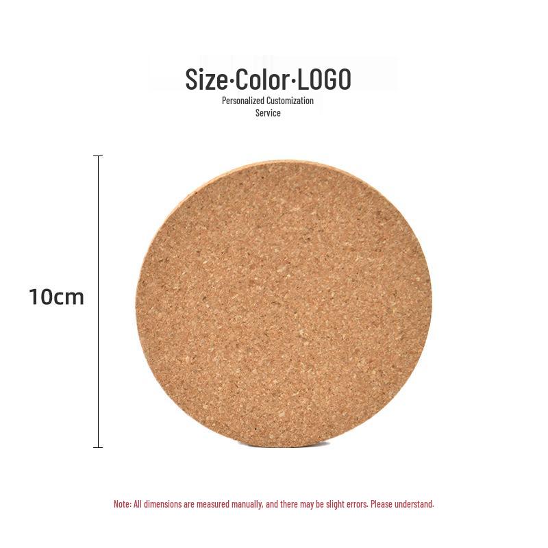 Runder Anti-Rutsch-Kork-Untersetzer mit einfachem druckbarem Muster für Büro oder Couchtisch