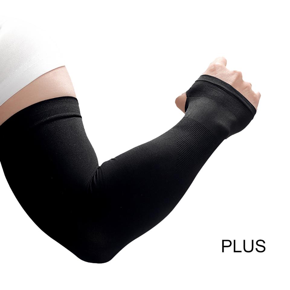 

Gobygo 1Pair Upf50+ Summer Cool Arm Sleeves Breathable Sunscreen Ice Silk Outdoors Cycling Running Fishing Plus Size Over Sleeve