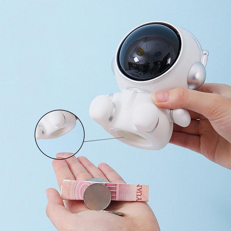 Astronaut Night Light Piggy Bank Bedside Decor Lamps Creative Figurine Coin Money Saving Box Toy For Kids Birthday Gifts