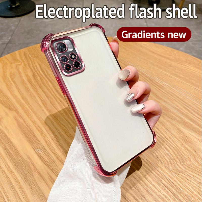 For Xiaomi Redmi Note11 5G Case Redmi Note 11S Note 11T Poco M4 Pro Phone Case Shiny Glitter Plating Camera Lens Soft Back Cover