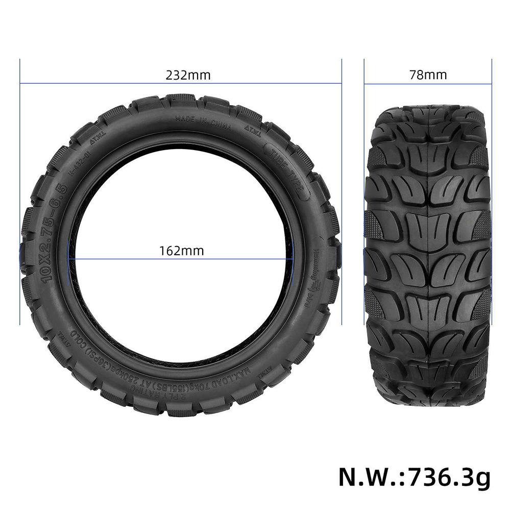 10palcová plná pneumatika 10x2.75-6.5 Příslušenství EScooter
