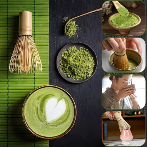 Pclife 100-Stand Tea Whisk, Bamboo Tea Scoop, Matcha Powder Whisk, Tea Ceremony Tool, Tea Ceremony Utensils, 100-Stand (100-Stand)