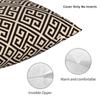Luxury Greek Meander Black And Beige Design Cushion Cover for Sofa Soft Pillow Case Home Decorative