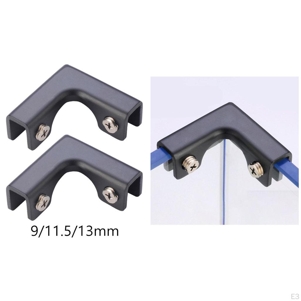 2 Pieces Fish Tank Fixing Bracket Glass Clip Clamp for Aquariums
